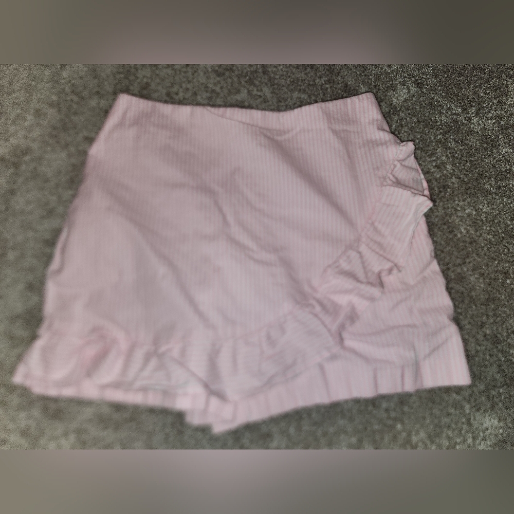 Preowned Lilly Pulitzer pink and white gingham shorts size 0